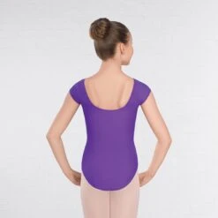 United Teachers Of Dance Alice Cap Sleeved Ruched Leotard Matt Nylon -Dance Direct Store violet utdq26 delph 20