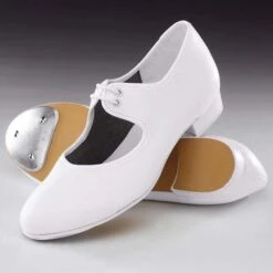 1st Position Low Heel PU Tap Shoes -Dance Direct Store white lhtw 2